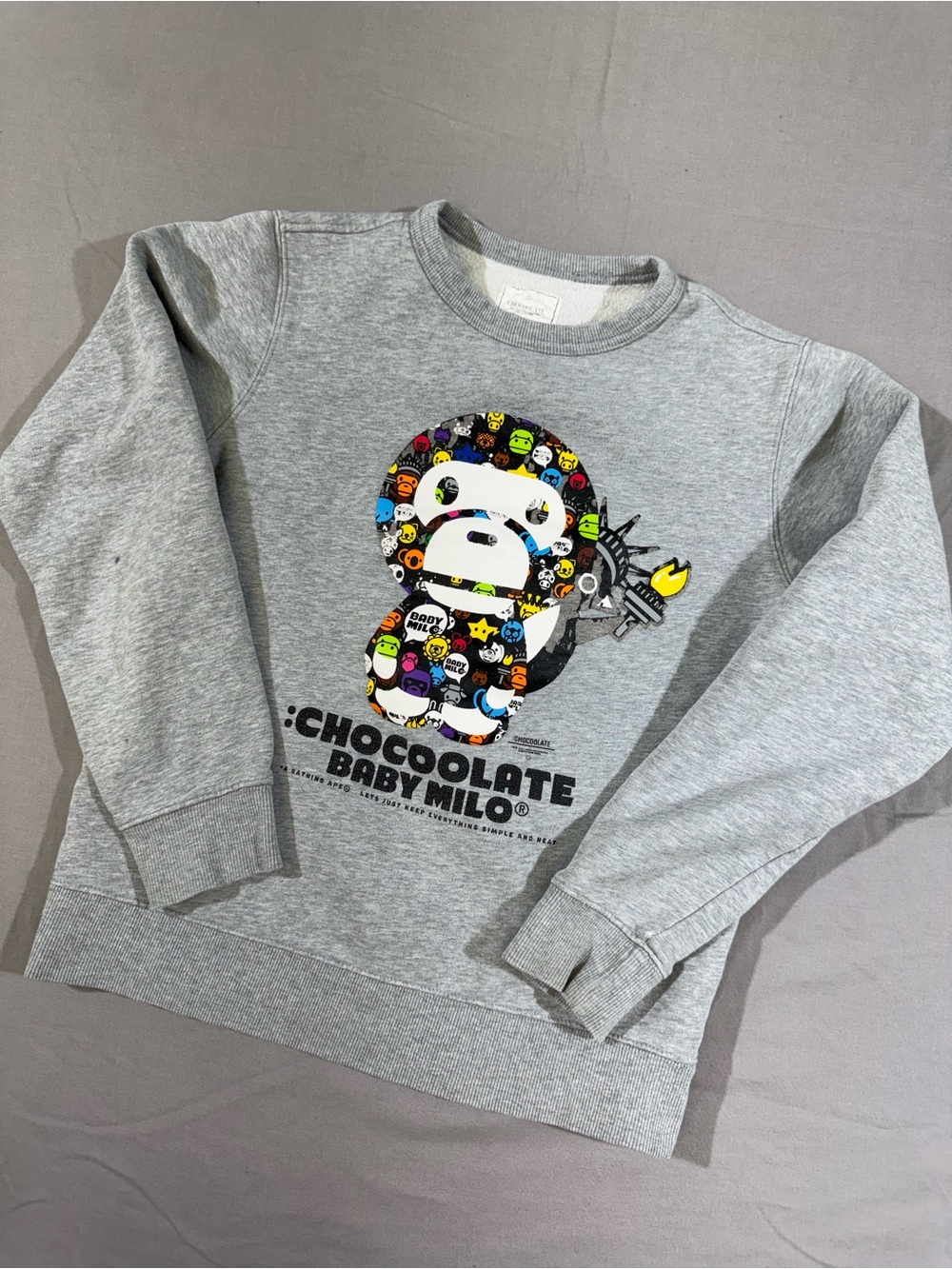 CHOCOOLATE Baby Milo® Gray Graphic Crewneck Sweatshirt